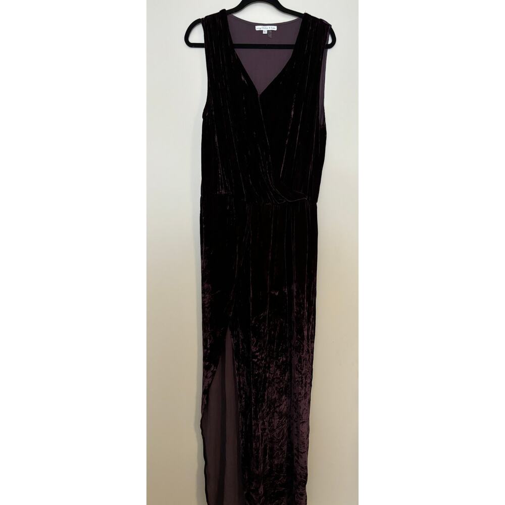 Elegant Velvet Purple Dress